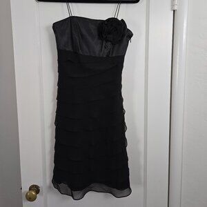 White House Black Market Strapless Dress with Flower